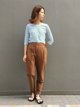 「FRAMeWORK（フレームワーク）のアイテム（パンツ）」を使った、eripoyoさん（レディース・164cm）の夏コーディネート