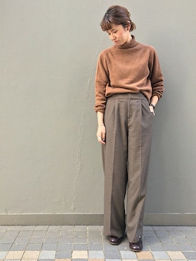 「FRAMeWORK（フレームワーク）のアイテム」を使った、eripoyoさん（レディース・164cm）の冬コーディネート