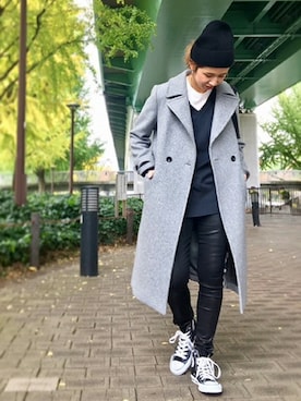 「FRAMeWORK（フレームワーク）のアイテム（その他アウター）」を使った、eripoyoさん（レディース・164cm）の冬コーディネート