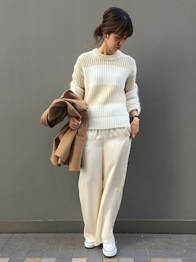 「FRAMeWORK（フレームワーク）のアイテム（パンツ）」を使った、eripoyoさん（レディース・164cm）の冬コーディネート