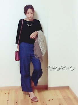 「NETSTAR（ネットスター）のアイテム（パンツ）」を使った、Tokoさん（レディース・152cm）の秋コーディネート