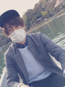 「HARE（ハレ）のアイテム（その他アウター）」を使った、ひー。さん（メンズ・172cm）の春コーディネート