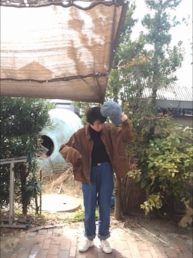 「ANVIL（アンヴィル）のアイテム（帽子）」を使った、ツグミさん（レディース・150cm）の冬コーディネート