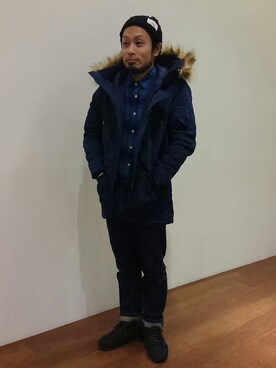 「SEVENDAYS=SUNDAY（セブンデイズサンデイ）のアイテム（スニーカー）」を使った、sakuさん（メンズ・163cm）の秋コーディネート