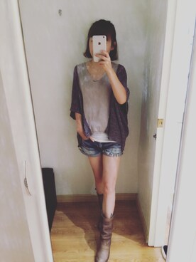 「ROCOCO（ロココ）のアイテム（トップス）」を使った、Lucyさん（レディース・160cm）の秋コーディネート