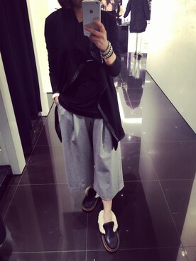 「alexanderwang（アレキサンダーワン）のアイテム（ピーコート）」を使った、Lucyさん（レディース・160cm）の冬コーディネート