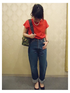 「タックイン」｜Seagulldirectionさん（レディース・155cm）の夏コーディネート