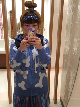 「トイレから失礼しやす」｜「アイテム（PC・スマホグッズ/家電）」を使った、チュー太郎さん（レディース・158cm）の冬コーディネート