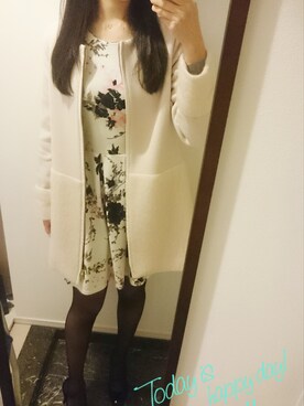 「Doux archives（ドゥアルシーヴ）のアイテム（その他アウター）」を使った、Sawaさん（レディース・168cm）の秋コーディネート