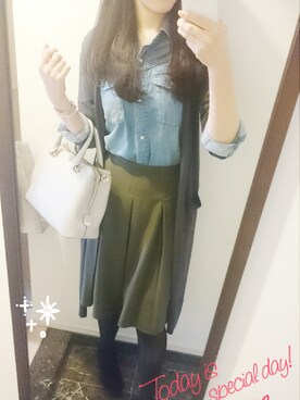 「PLST（プラステ）のアイテム（その他アウター）」を使った、Sawaさん（レディース・168cm）の秋コーディネート