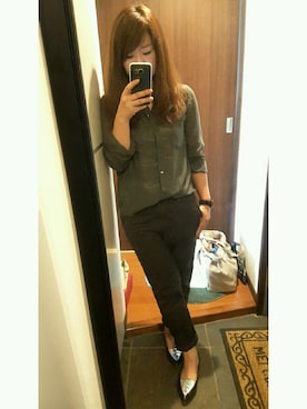 「前だけイン」｜emmieさん（レディース・157cm）の夏コーディネート