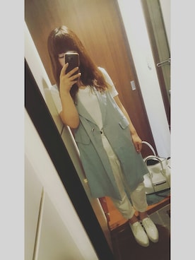 「前だけイン」｜emmieさん（レディース・157cm）の夏コーディネート