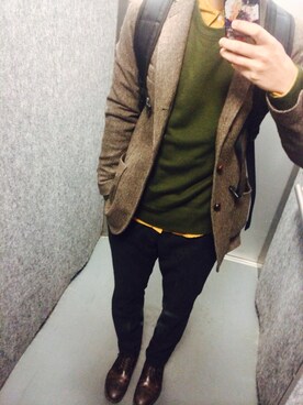 「FREAK'S STORE（フリークスストア）のアイテム（テーラードジャケット）」を使った、Sさん（メンズ・171cm）の冬コーディネート