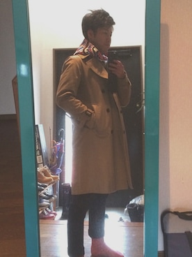 「URBAN RESEARCH Sonny Label（アーバンリサーチサニーレーベル）のアイテム（トレンチコート）」を使った、何者/Y.Mさん（メンズ・170cm）の冬コーディネート