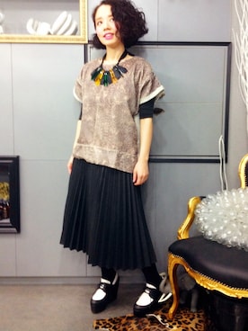 「H&Hのアイテム」を使った、risharisha!さん（レディース・157cm）の春コーディネート