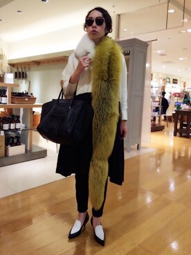 「FENDI」｜「アイテム（その他アウター）」を使った、risharisha!さん（レディース・157cm）の冬コーディネート
