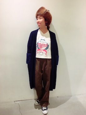 Yuka Ozawaさん（レディース・153cm）の冬コーディネート