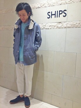 「SHIPS GENERAL SUPPLY（シップスジェネラルサプライ）のアイテム（ジャケット/アウター）」を使った、志水さん（メンズ・178cm）の春コーディネート