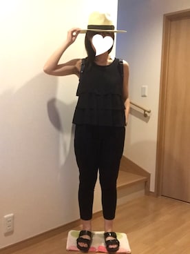 「ROPE' PICNIC（ロペピクニック）のアイテム（サロペット/オーバーオール）」を使った、♡yuzu♡さん（レディース・162cm）の夏コーディネート