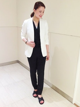「FIGARO Paris（フィガロパリ）のアイテム（オールインワン・サロペット）」を使った、vermeilmurataさん（レディース・170cm）の春コーディネート