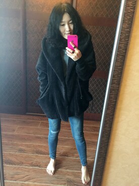 「iT（イット）のアイテム（ダウンジャケット/コート）」を使った、人淡如兰_floraさん（レディース・168cm）の春コーディネート