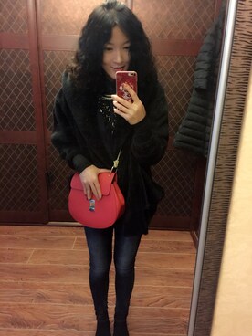 「iT（イット）のアイテム（ダウンジャケット/コート）」を使った、人淡如兰_floraさん（レディース・168cm）の春コーディネート