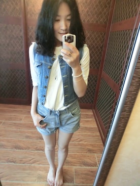 「AAのアイテム（パンツ）」を使った、人淡如兰_floraさん（レディース・168cm）の夏コーディネート