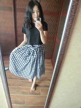 「AAのアイテム（トップス）」を使った、人淡如兰_floraさん（レディース・168cm）の夏コーディネート