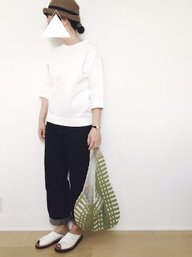 「SECCHIARI MICHELE（セッキアーリミケーレ）のアイテム（サンダル）」を使った、na.さん（レディース・160cm）の春コーディネート