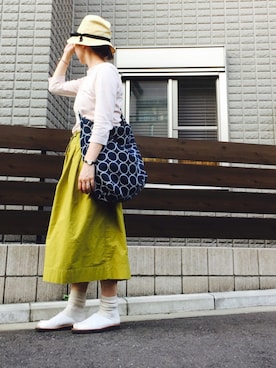 「SECCHIARI MICHELE（セッキアーリミケーレ）のアイテム（サンダル）」を使った、na.さん（レディース・160cm）の夏コーディネート