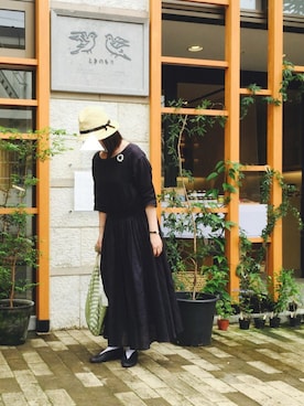 「ADIEU TRISTESSE（アデュートリステス）のアイテム（ワンピース/ドレス）」を使った、na.さん（レディース・160cm）の夏コーディネート