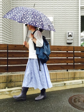 「STAMP AND DIARY（スタンプアンドダイアリー）のアイテム」を使った、na.さん（レディース・160cm）の夏コーディネート