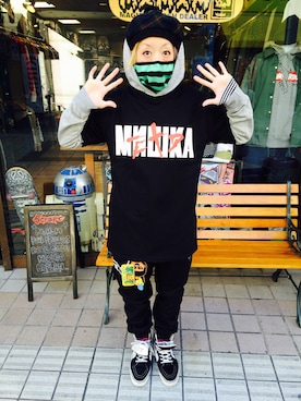 「アニメ」｜「アイテム（ハンチング/ベレー帽）」を使った、Juuunco.さん（レディース・155cm）の秋コーディネート