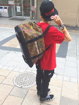 「ROLLING CRADLE（ローリングクレイドル）のアイテム（バッグ）」を使った、Juuunco.さん（レディース・155cm）の夏コーディネート