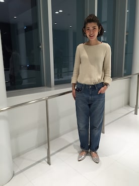 「シルバーシューズ」｜「アイテム（財布/小物）」を使った、MOTOCHIKAさん（メンズ・167cm）の冬コーディネート
