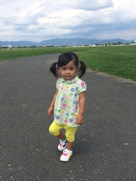 「Carter's（カーターズ）のアイテム（ワンピース）」を使った、may.さん（キッズ・80cm）の秋コーディネート