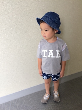 「アイテム（Tシャツ/カットソー）」を使った、はちさん（メンズ・110cm）の夏コーディネート