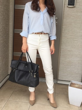 「NET（ネット）のアイテム（パンプス）」を使った、SALAさん（レディース・149cm）の夏コーディネート