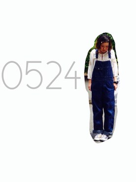 「BEAMS BOY（ビームスボーイ）のアイテム（つなぎ/オールインワン）」を使った、まるこ△さん（レディース・154cm）の春コーディネート