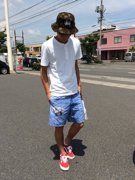 「carhartt」｜「アイテム（水着/着物・浴衣）」を使った、Yoshiakiさん（メンズ・182cm）の秋コーディネート