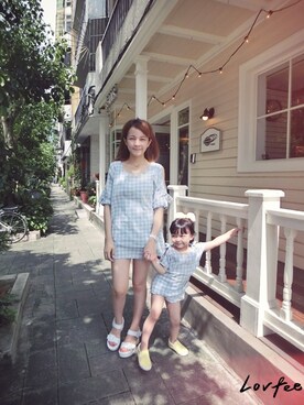 「LOVFEE（ラッフィ）のアイテム」を使った、LOVFEEさん（レディース・155cm）の夏コーディネート