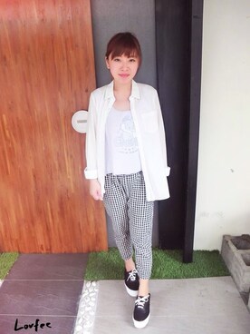 「LOVFEE（ラッフィ）のアイテム」を使った、LOVFEEさん（レディース・153cm）の夏コーディネート