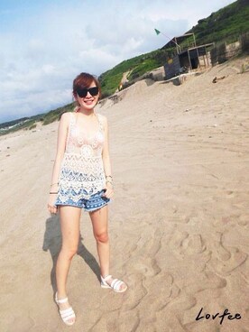 「LOVFEE（ラッフィ）のアイテム」を使った、LOVFEEさん（レディース・168cm）の夏コーディネート