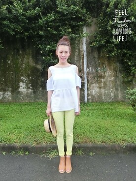 「LOVFEE（ラッフィ）のアイテム」を使った、LOVFEEさん（レディース・158cm）の夏コーディネート