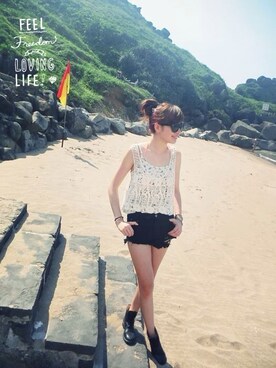 「LOVFEE（ラッフィ）のアイテム」を使った、LOVFEEさん（レディース・168cm）の夏コーディネート