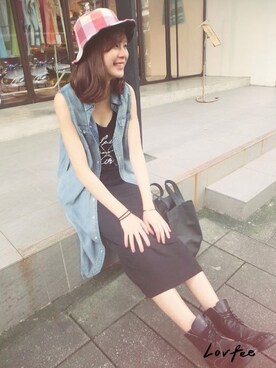 「lovfee」｜「アイテム（その他）」を使った、LOVFEEさん（レディース・168cm）の夏コーディネート