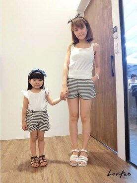 「LOVFEE（ラッフィ）のアイテム」を使った、LOVFEEさん（レディース・155cm）の夏コーディネート