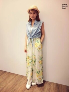 「LOVFEE（ラッフィ）のアイテム」を使った、LOVFEEさん（レディース・155cm）の夏コーディネート