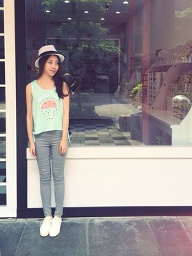 「LOVFEE（ラッフィ）のアイテム」を使った、LOVFEEさん（レディース・164cm）の夏コーディネート