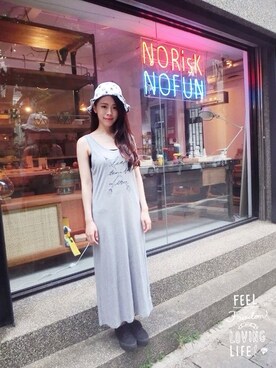 「LOVFEE（ラッフィ）のアイテム」を使った、LOVFEEさん（レディース・158cm）の夏コーディネート